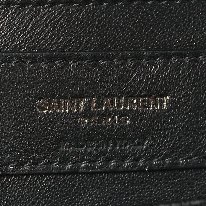 Saint Laurent Sheepskin Matelasse Chevron Monogram Medium College Bag Black 6 of 11