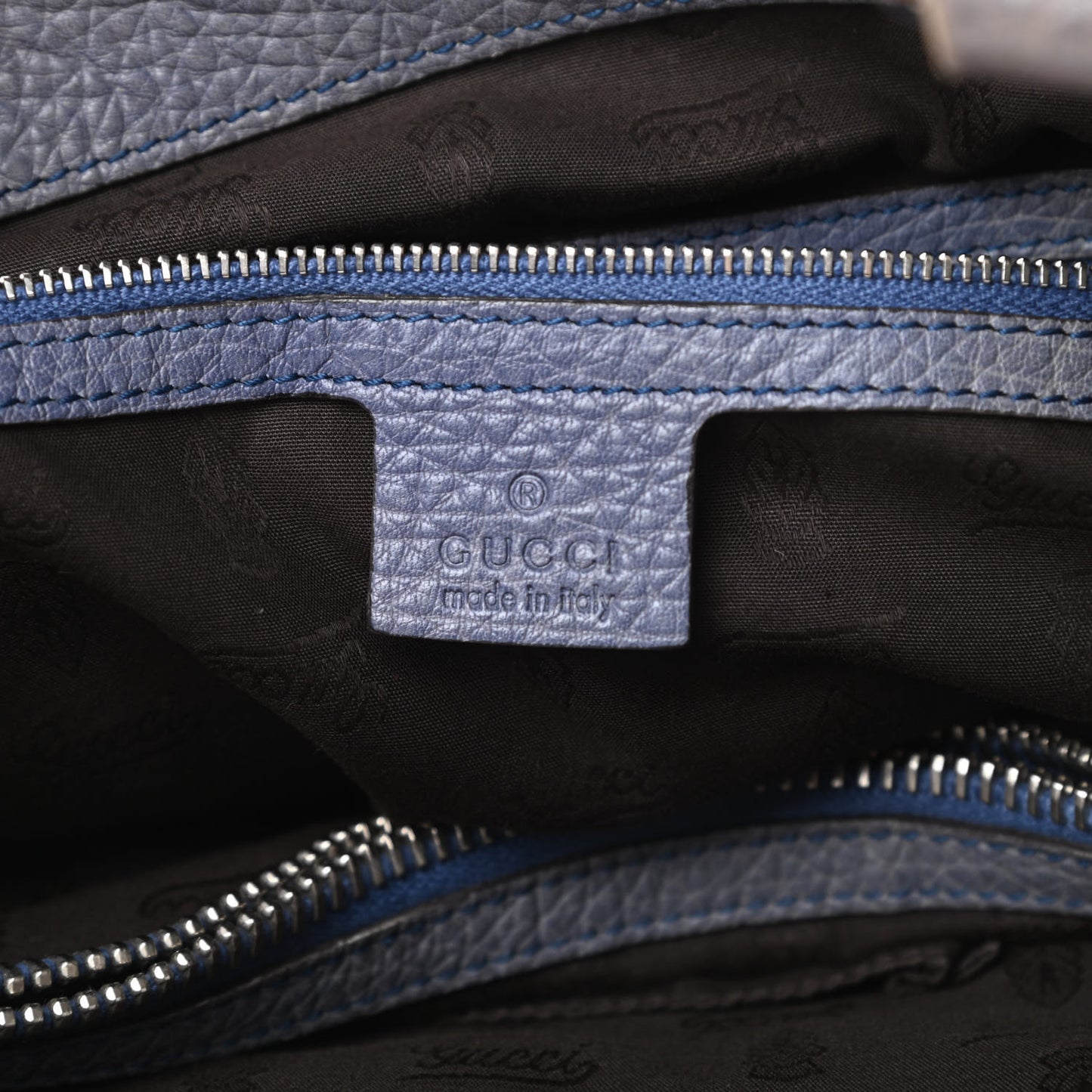 Monogram Medium Bamboo Bar Tote Blue
