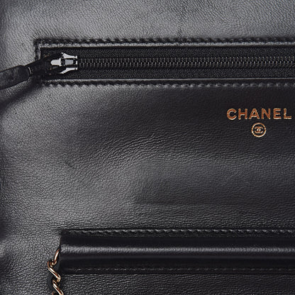 Chanel Lambskin Quilted Golden Class Wallet on Chain WOC Black 15 of 22