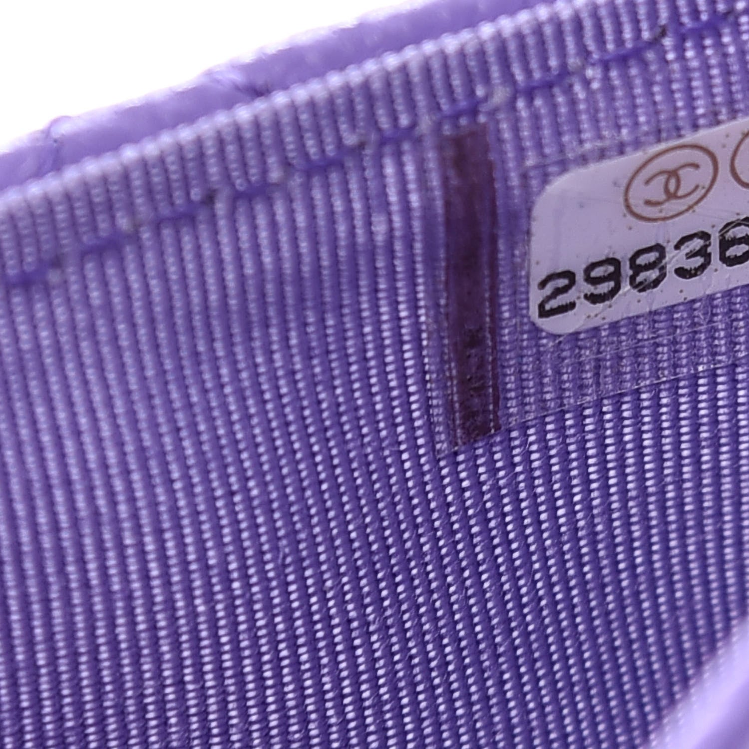 Chanel Caviar Quilted Flap Card Holder Wallet Purple 8 of 9