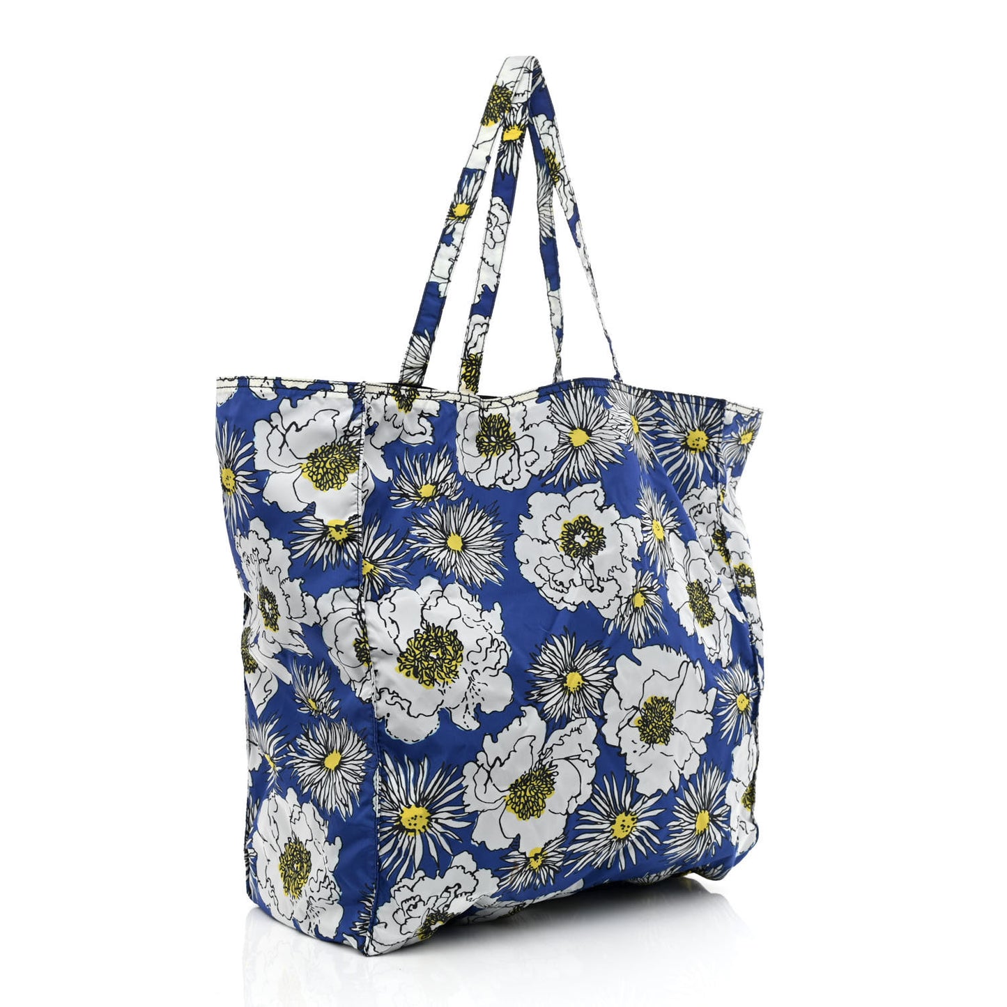 Tessuto Nylon Floral Print BYOBag Shopping Tote Bluette