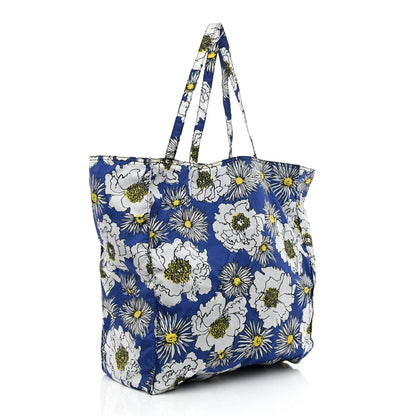 Prada Tessuto Nylon Floral Print BYOBag Shopping Tote Bluette 4 of 13