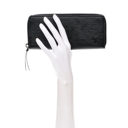 Louis Vuitton Epi Clemence Wallet Black 2 of 7