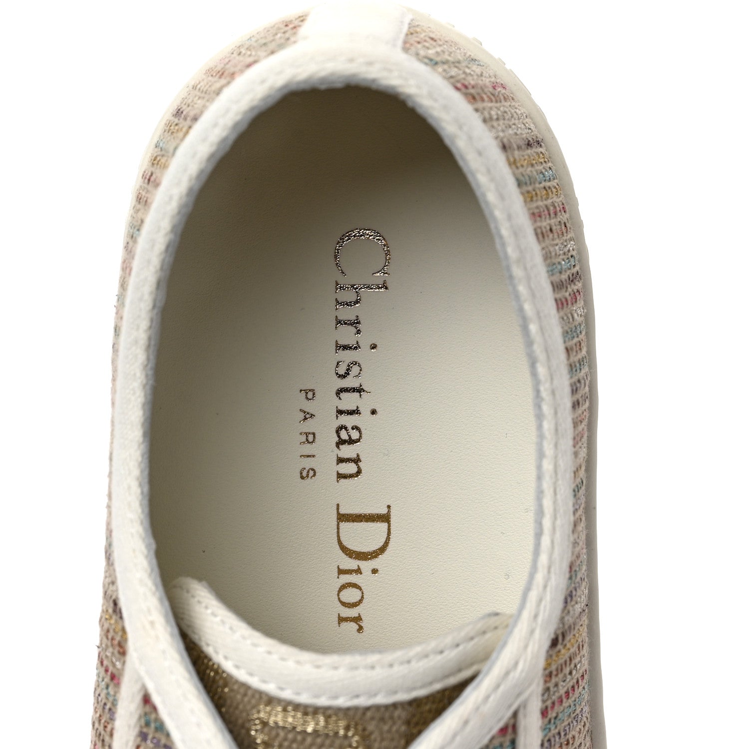 Christian Dior Romance Lurex Walk'N'Dior Low Top Sneakers 36.5 Multicolor 7 of 12