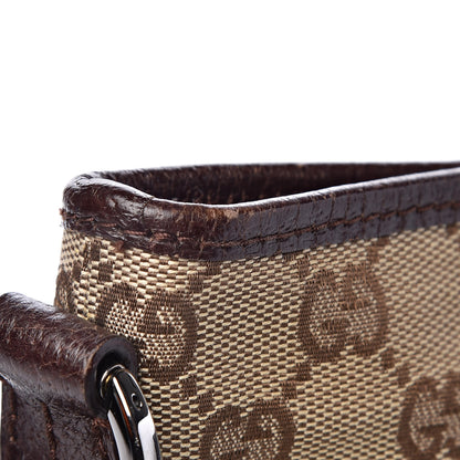 Gucci GG Supreme Monogram Medium Flat Messenger Bag Dark Brown 14 of 15