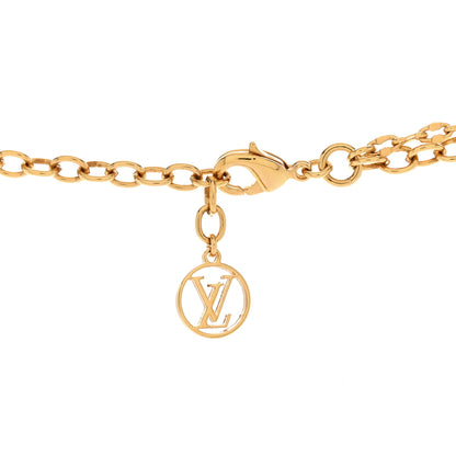 Louis Vuitton Metal Blooming Strass Necklace Gold 7 of 7