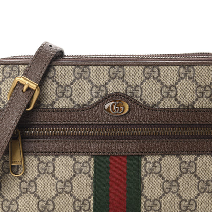 Gucci GG Supreme Monogram Web Ophidia Double Zip Shoulder Bag Beige New Acero 10 of 10