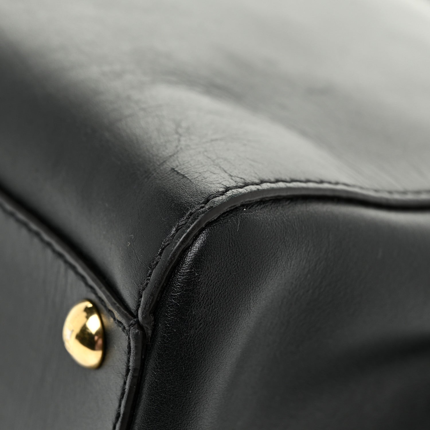 Fendi Vitello Morgan Fabric Jacquard Pequin Medium Peekaboo Iconic Satchel Black Tobacco 13 of 27