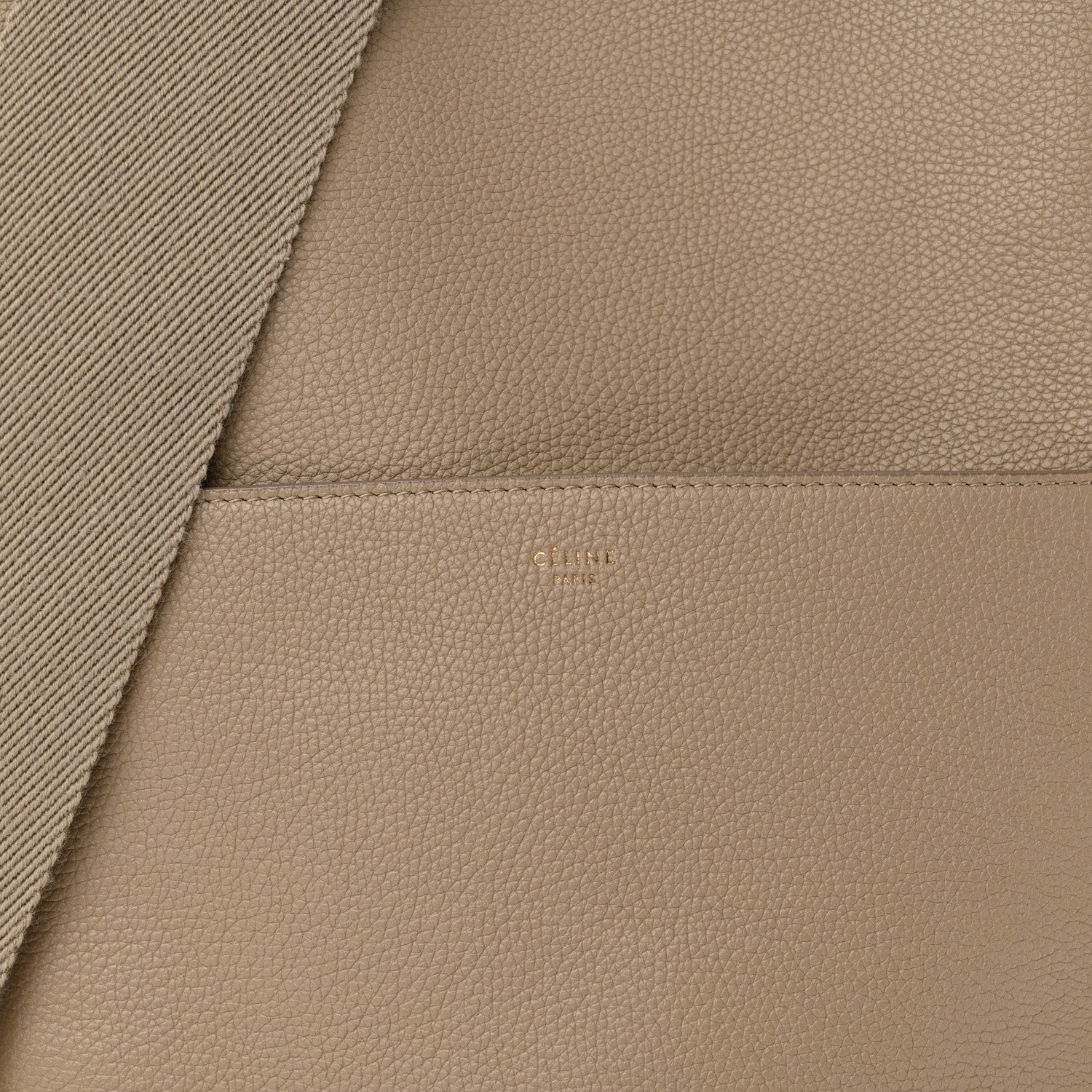 Celine Soft Grained Calfskin Sangle Bucket Bag Taupe 7 of 10