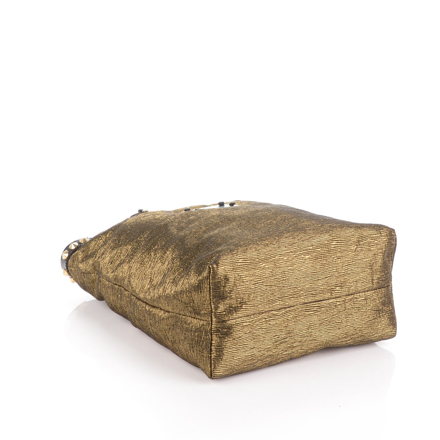 Metallic Jacquard Double Jeu Tote Gold