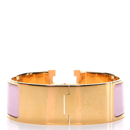 Hermes Enamel Wide Clic Clac H Bracelet PM Rose Dragee 3 of 6