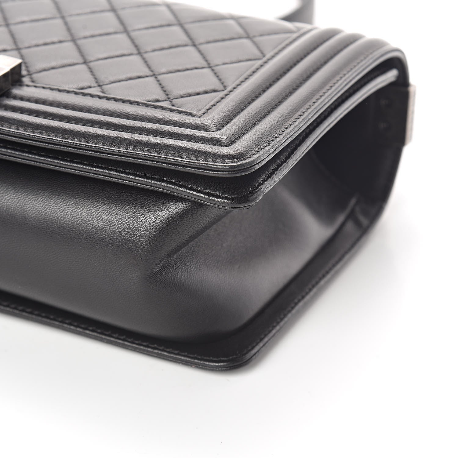 Chanel Lambskin Quilted Medium Boy Flap Black 9 of 9