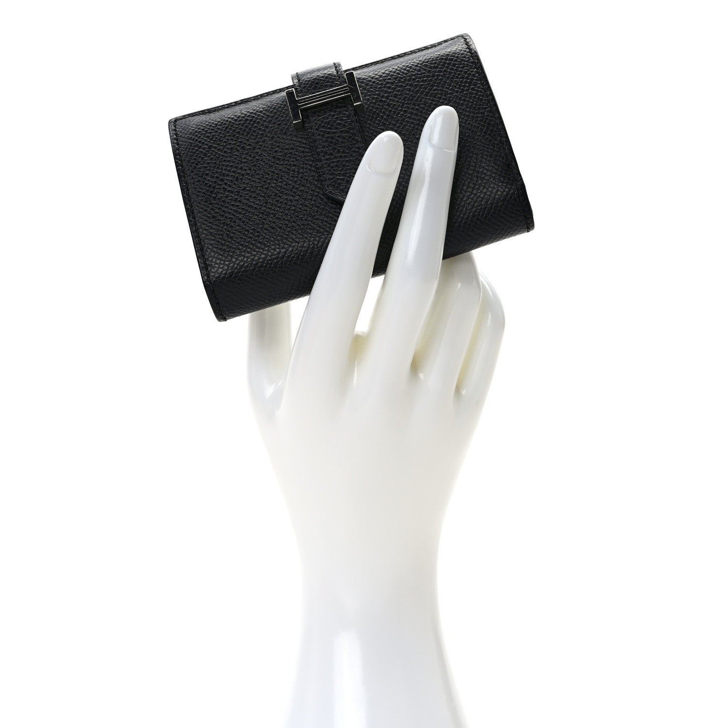 Hermes Epsom Mini Bearn Wallet Black 2 of 7