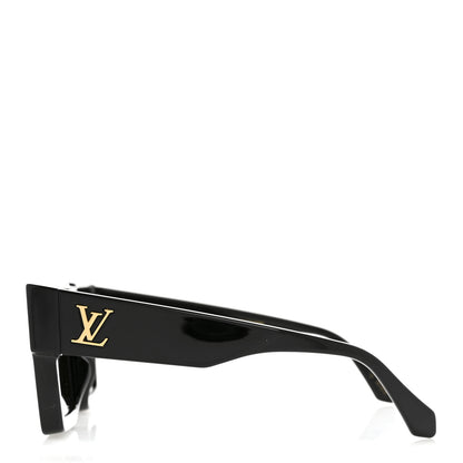 Louis Vuitton Acetate Swarovski Crystal Cyclone Sunglasses Z1578W Black 3 of 8