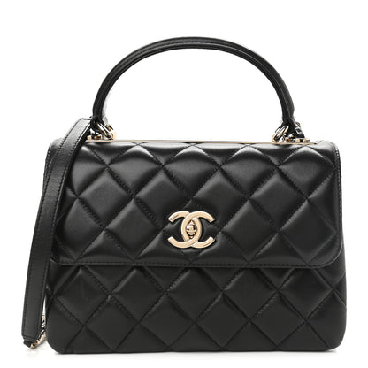 Chanel Lambskin Quilted Small Trendy CC Dual Handle Flap Bag Black 1 of 11