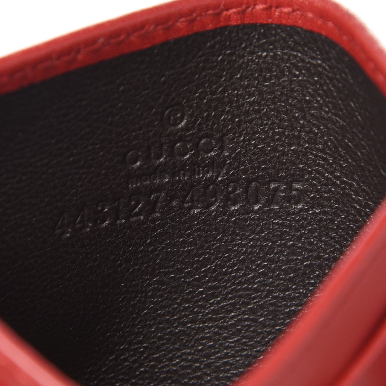 Gucci Calfskin Matelasse GG Marmont Card Holder Hibiscus Red 6 of 6