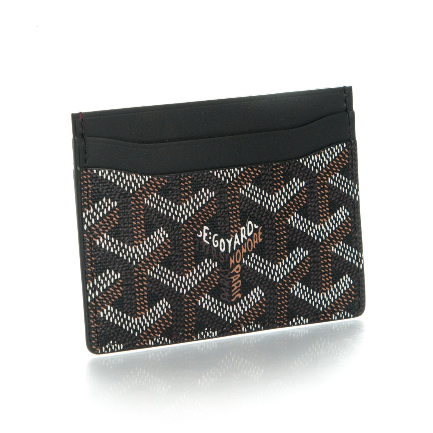 Goyardine Saint Sulpice Card Holder Black