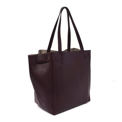 Celine Smooth Calfskin Small Tassel Cabas Phantom Burgundy 3 of 11