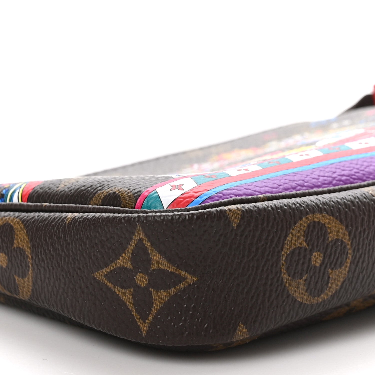 Louis Vuitton Monogram 2020 Christmas Animation Bumper Cars Mini Pochette Accessories Coquelicot 9 of 11