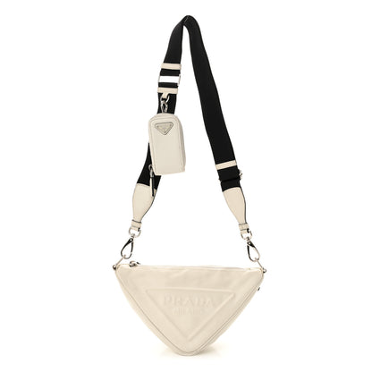 Prada Grace Lux Triangle Shoulder Bag White 1 of 11