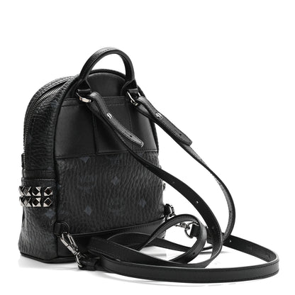 MCM Visetos Side Stud X-Mini Stark Bebe Boo Backpack Black 3 of 13