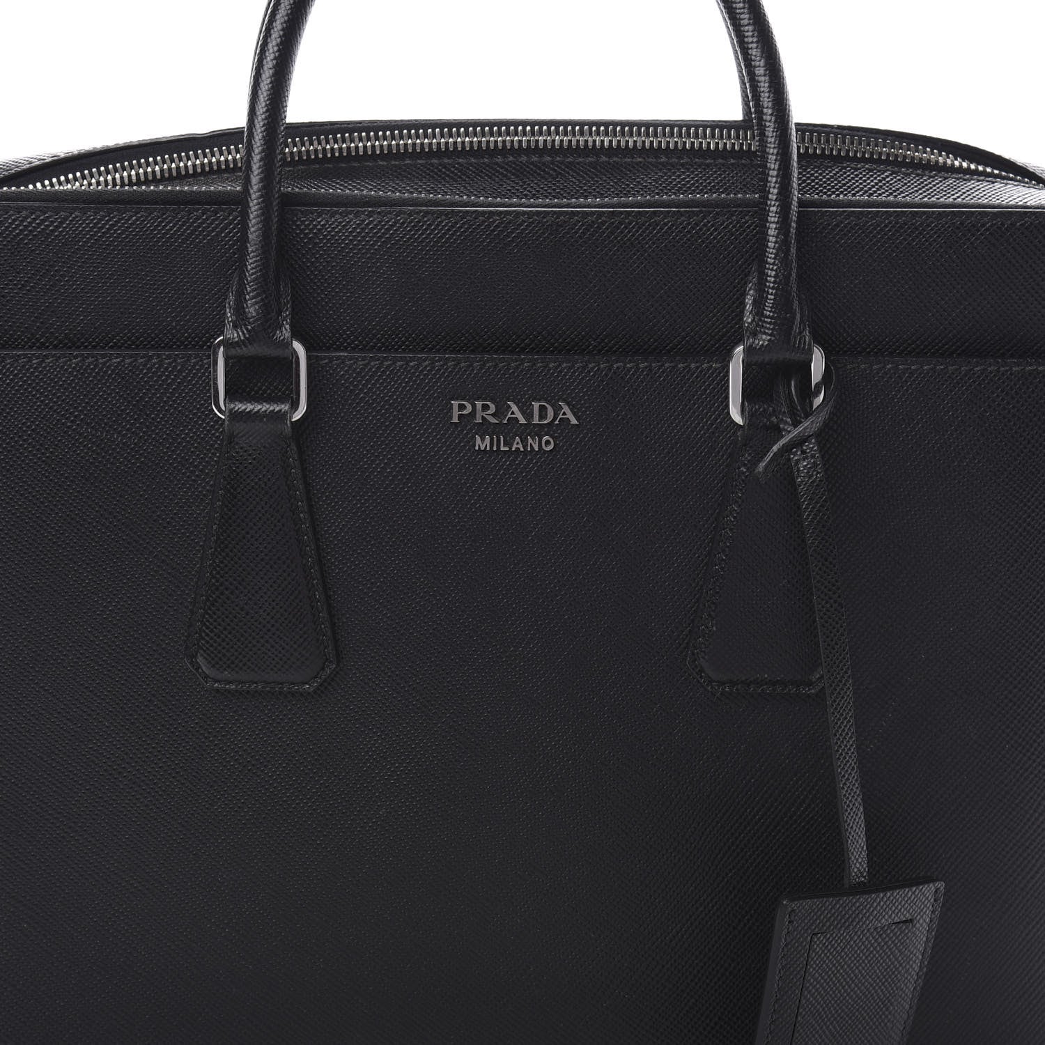 Prada Saffiano Cuir Briefcase Black 10 of 17