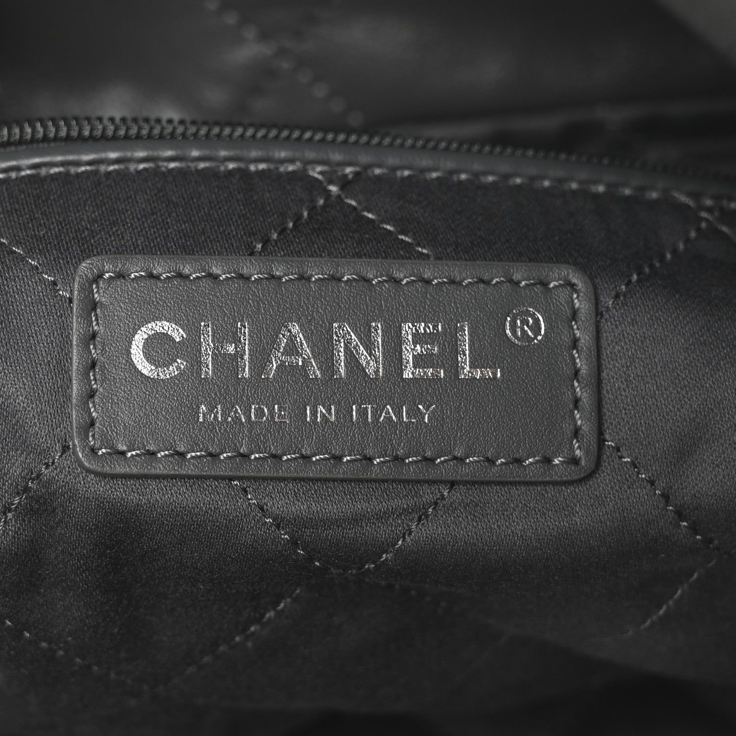 Chanel Shiny Calfskin Quilted Chanel 22 Dark Grey 6 of 10