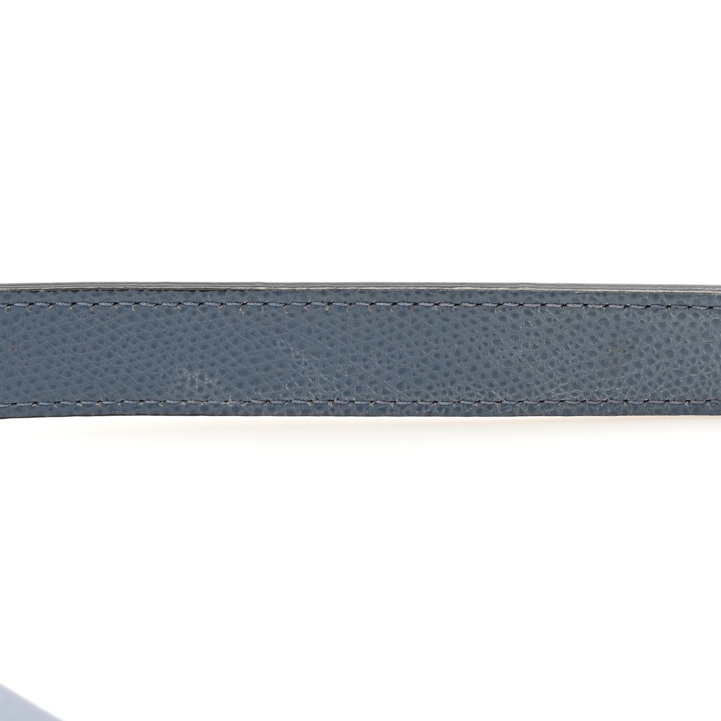 Grained Calfskin Saddle Bag Denim Blue
