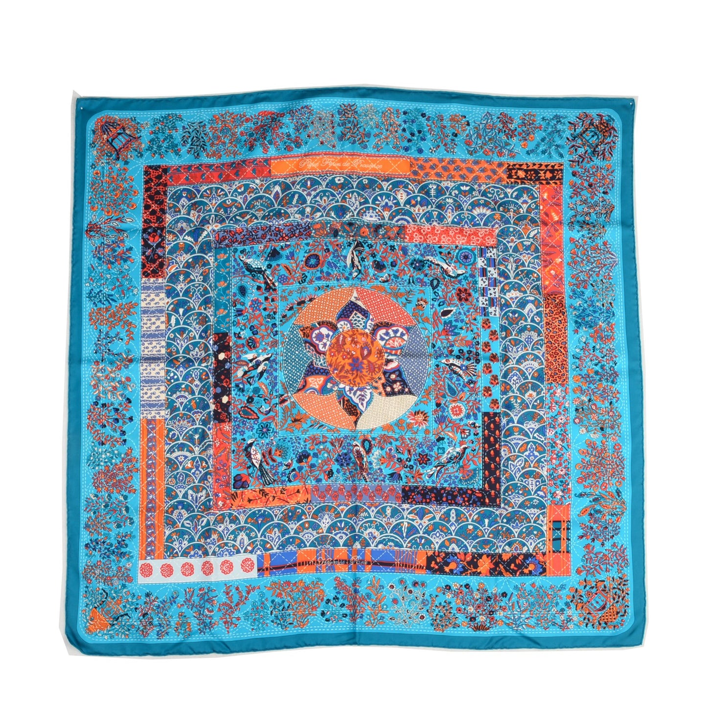 Silk Pique Fleuri de Provence Scarf 90