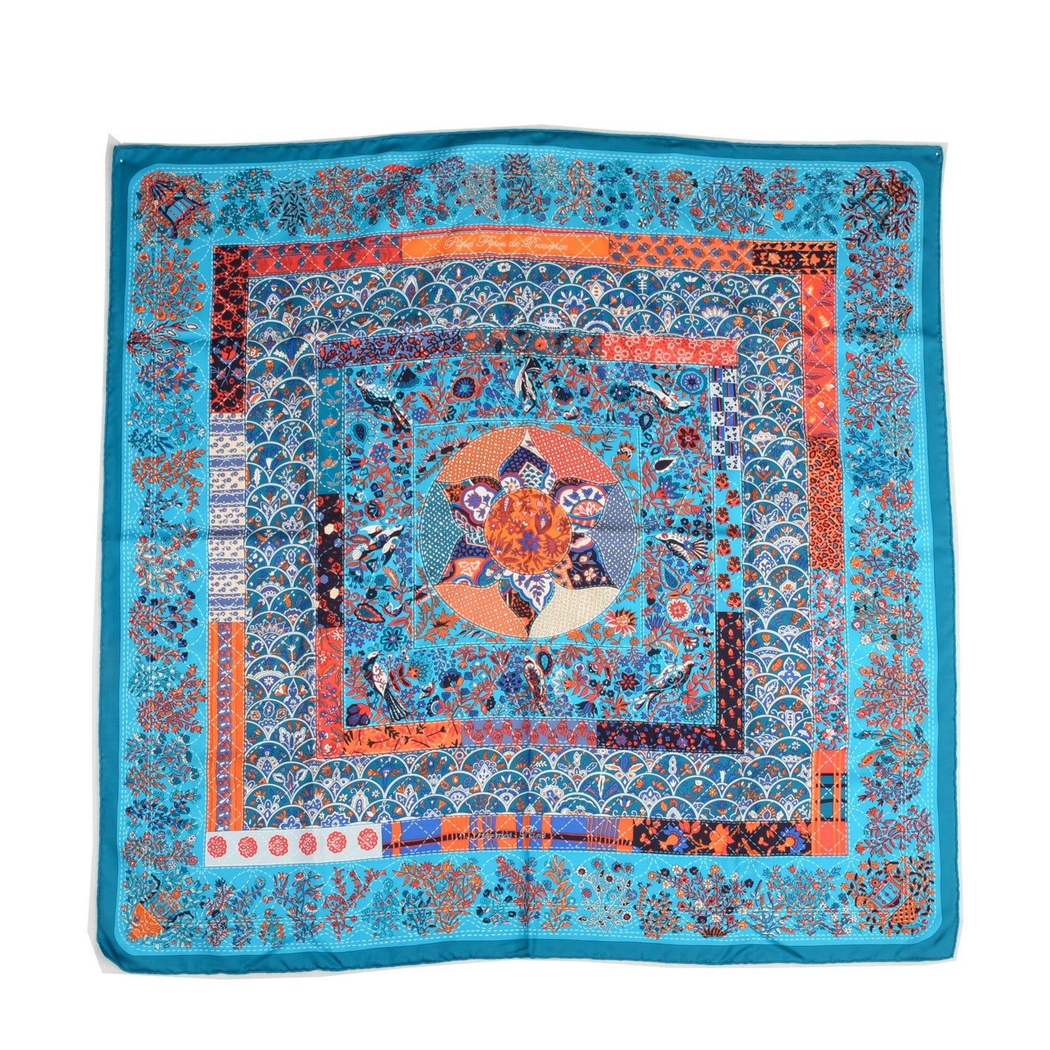 Hermes Silk Pique Fleuri de Provence Scarf 90 2 of 8
