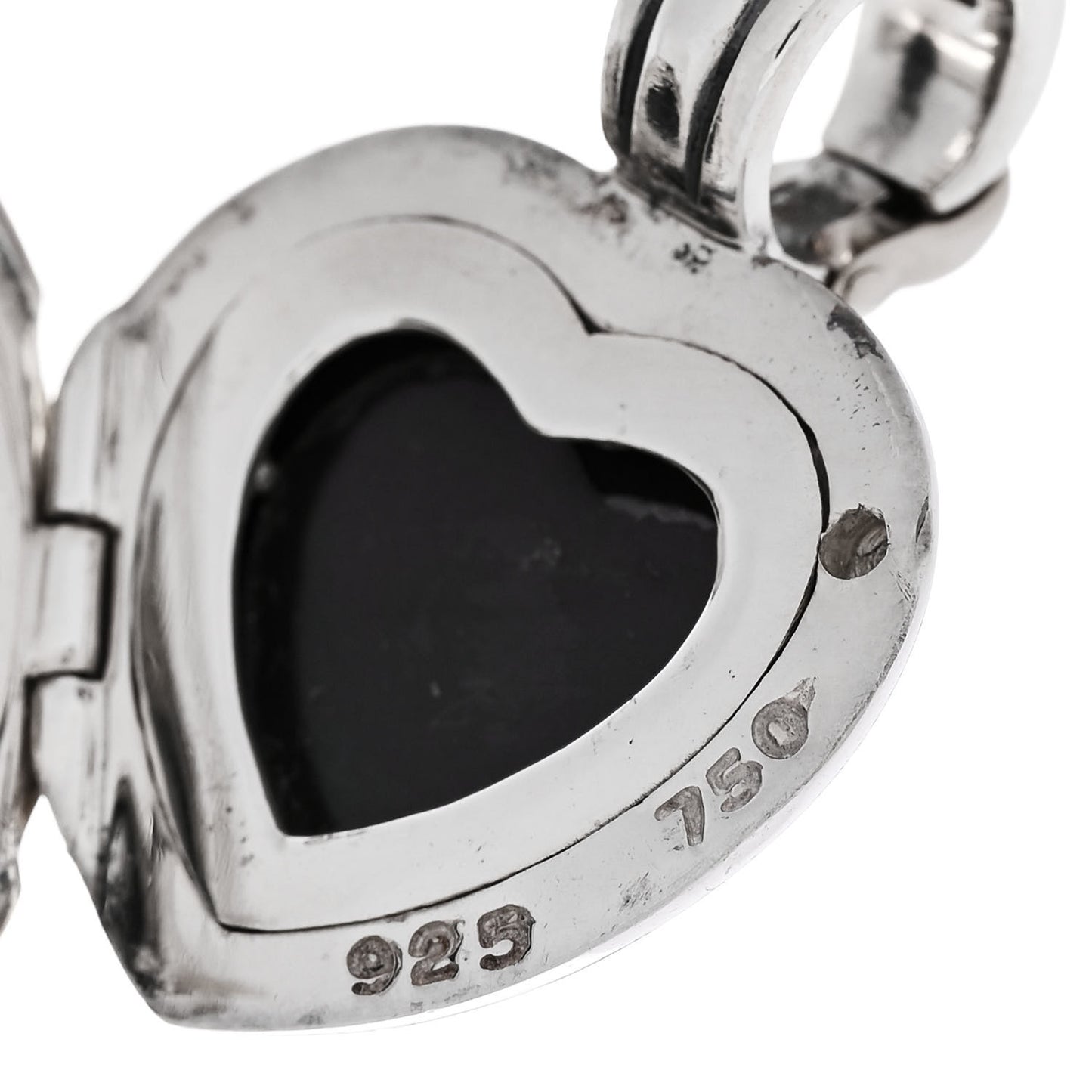 Sterling Silver 18K Yellow Gold Cable Heart Locket Enhancer Pendant