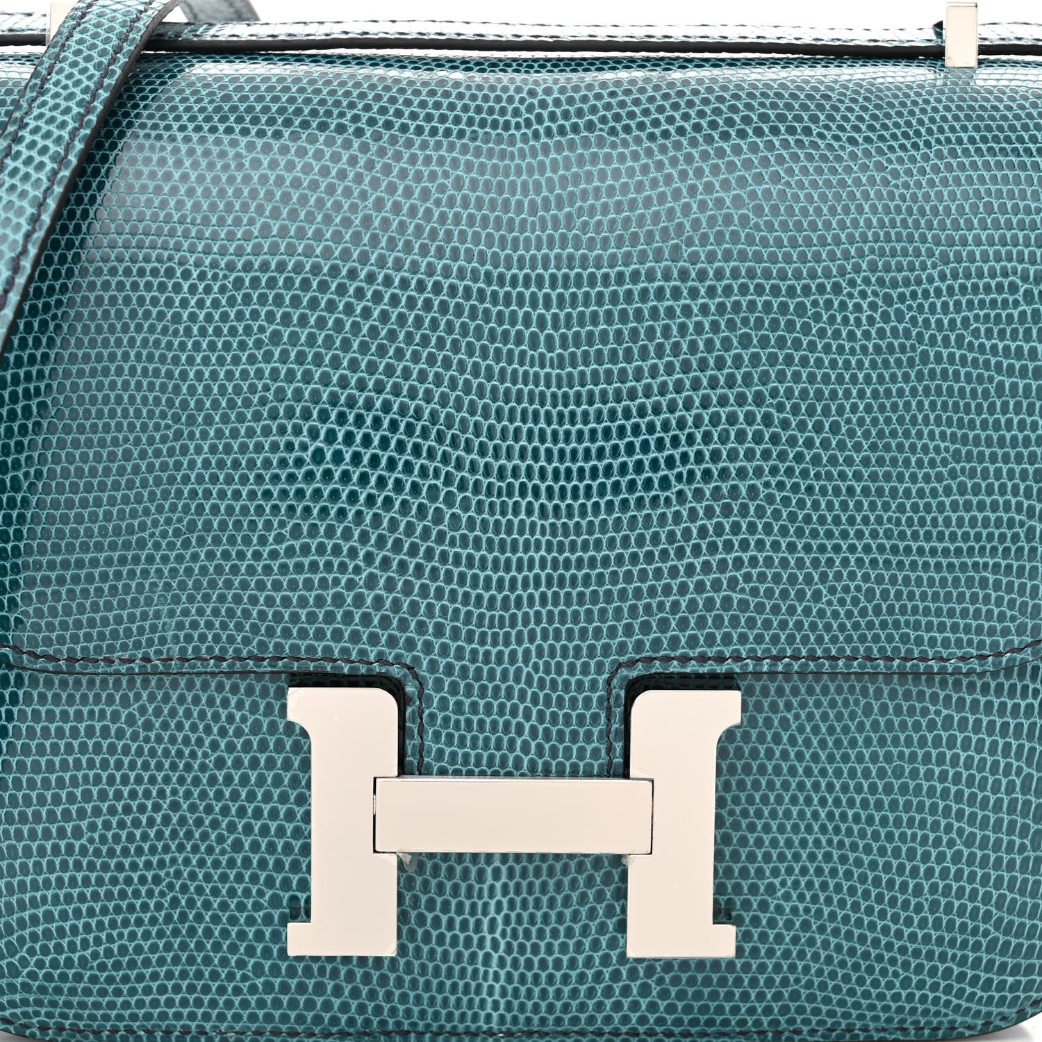 Hermes Lizard Constance 18 Bleu Petrole 9 of 11