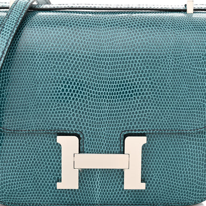Hermes Lizard Constance 18 Bleu Petrole 9 of 11