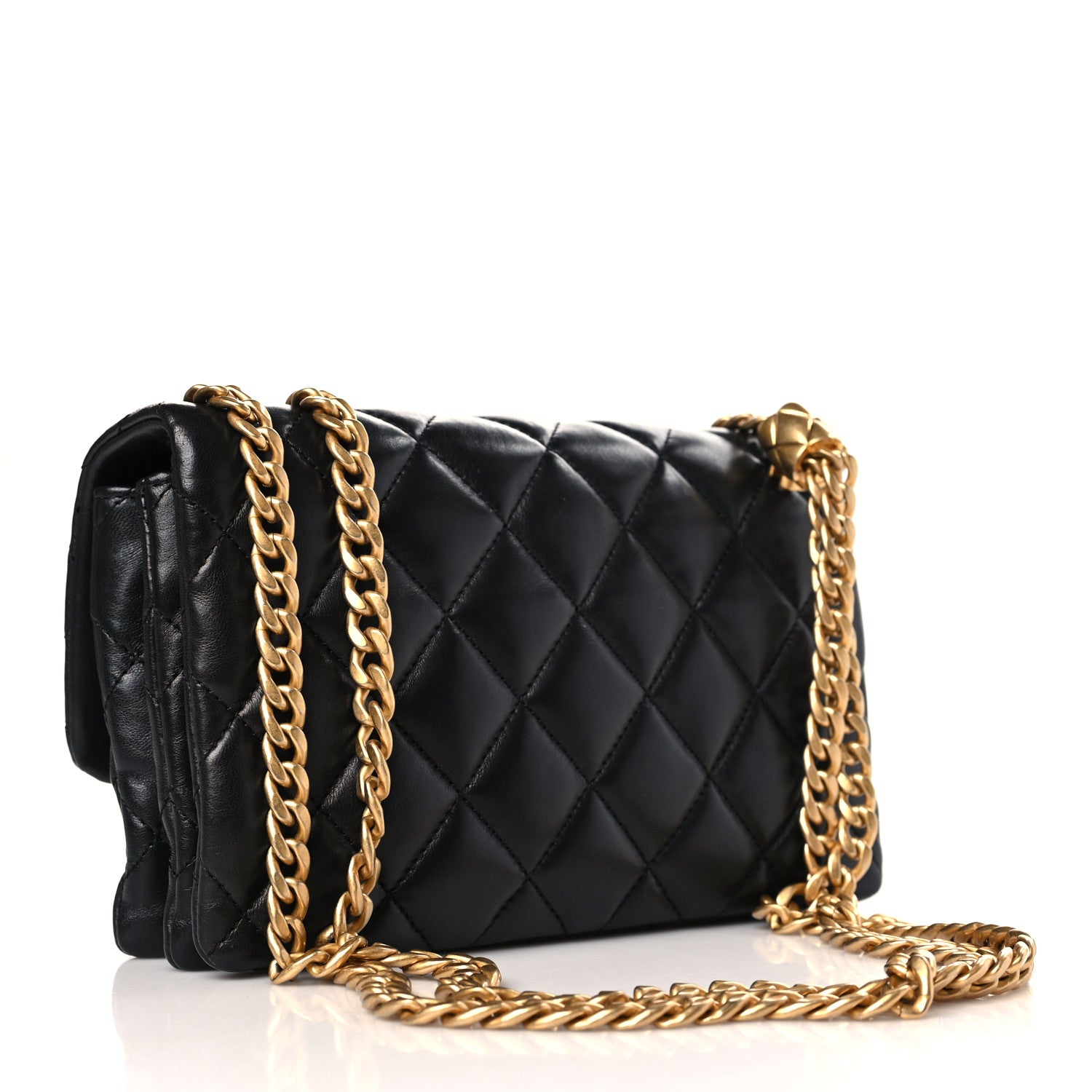 Chanel Lambskin Quilted Small Pillow Crush Flap Black 3 of 10