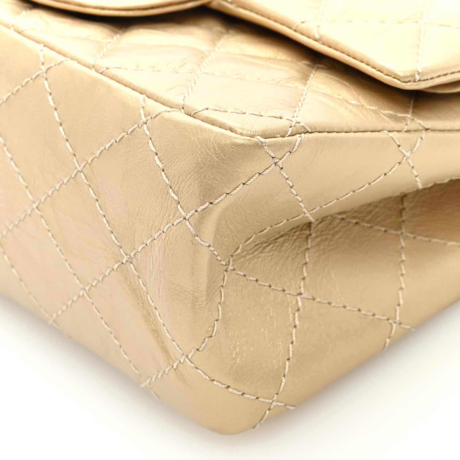 Chanel Metallic Calfskin Quilted 2.55 Reissue 224 Flap Gold 9 of 9