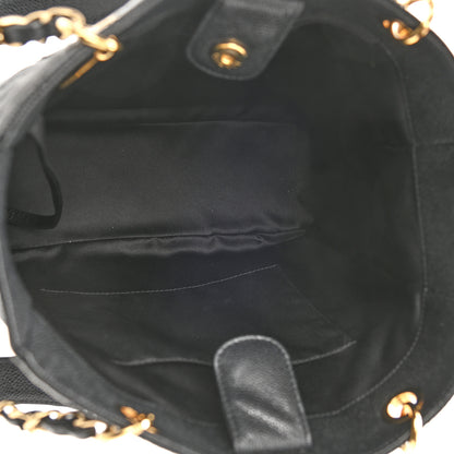 Chanel Caviar Quilted Petit Shopping Tote PST Black 5 of 10