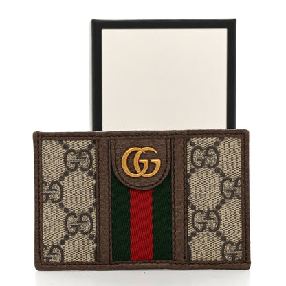 Gucci GG Supreme Monogram Ophidia Card Holder Brown 7 of 7