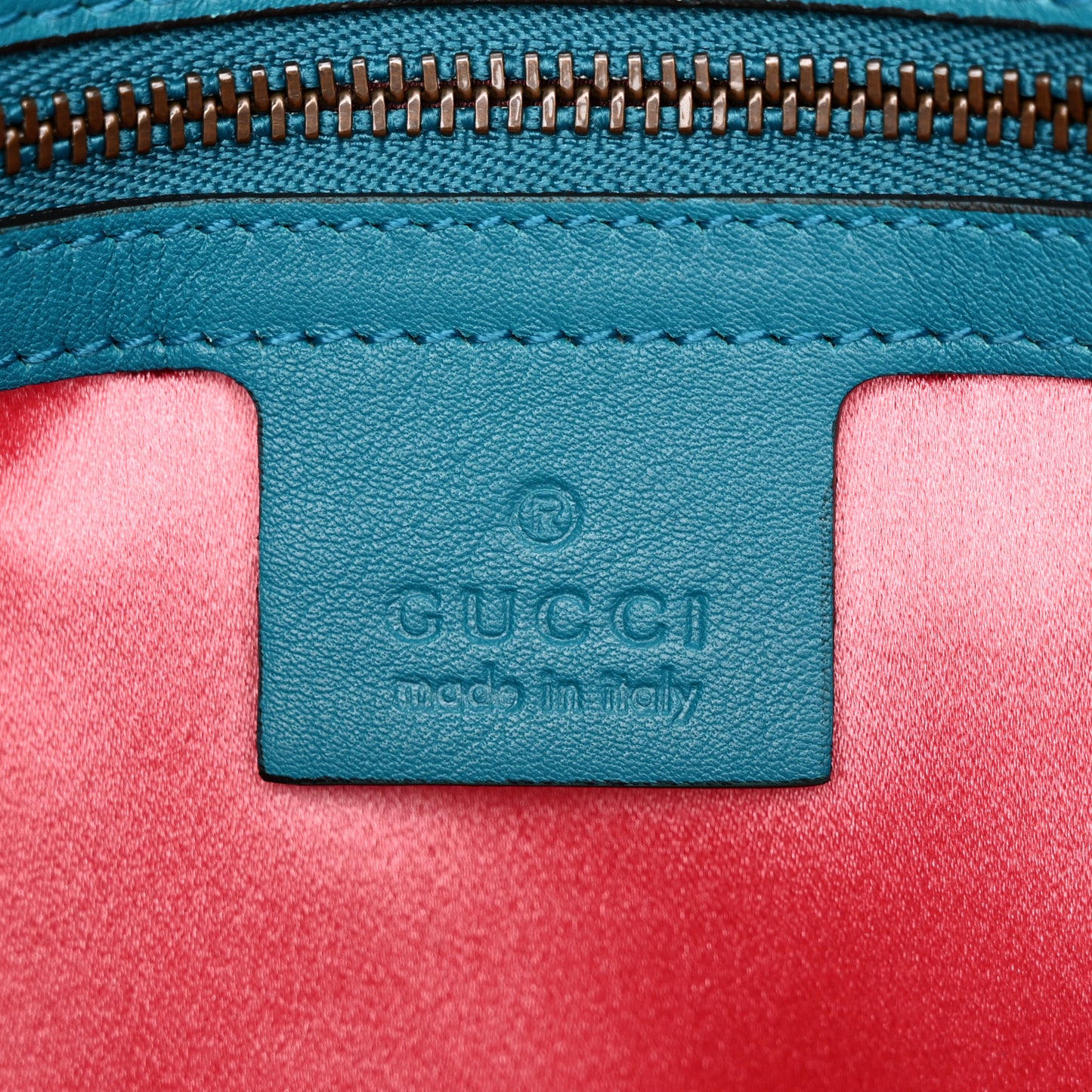 Velvet Matelasse Small GG Marmont Shoulder Bag Pavone Cyan