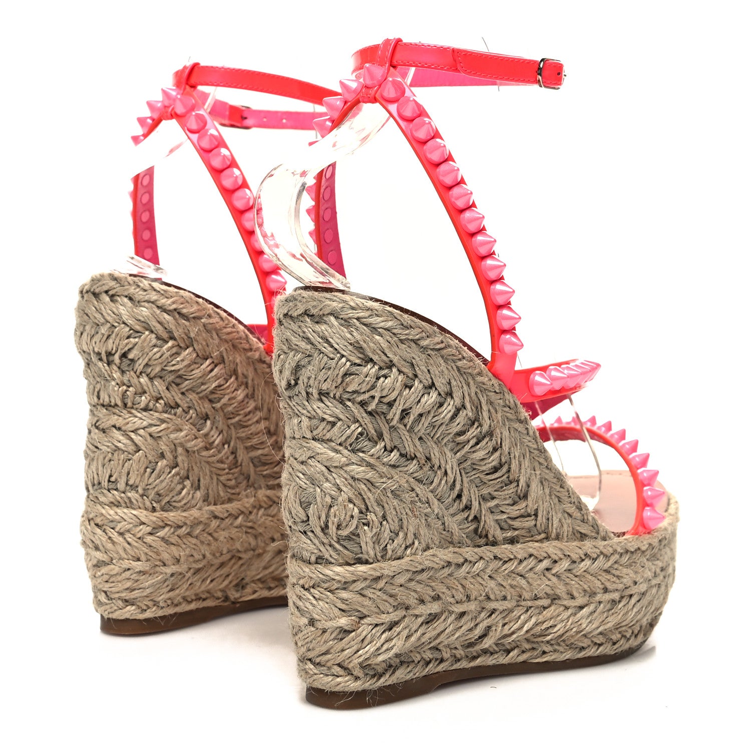 Christian Louboutin Patent Mafaldina 120 Wedge Sandals 37 Pink 4 of 7