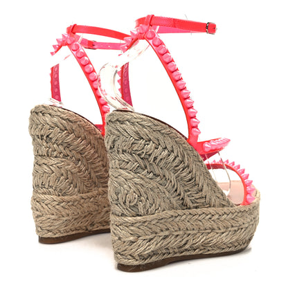 Christian Louboutin Patent Mafaldina 120 Wedge Sandals 37 Pink 4 of 7