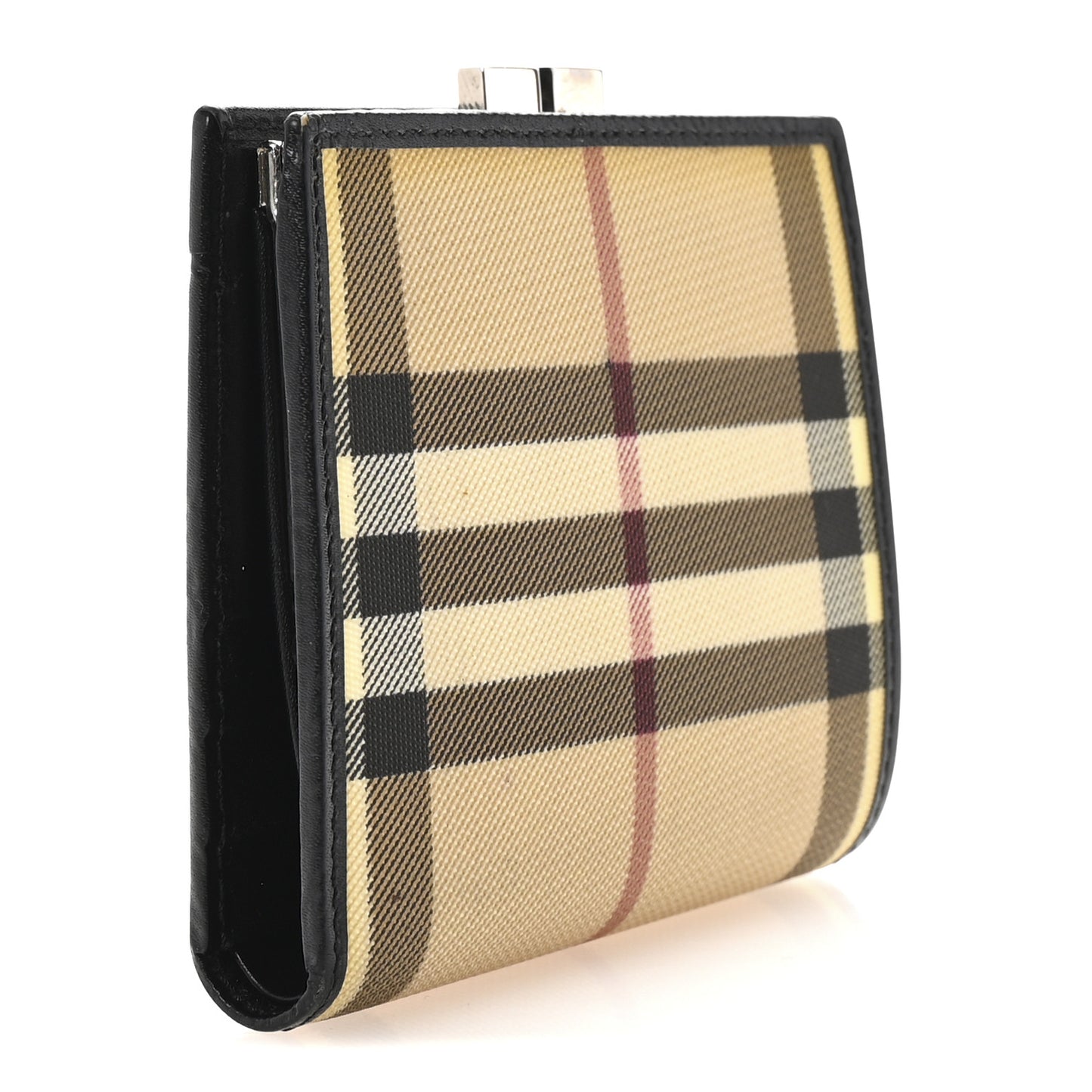 House Check Bi-Fold Wallet Black