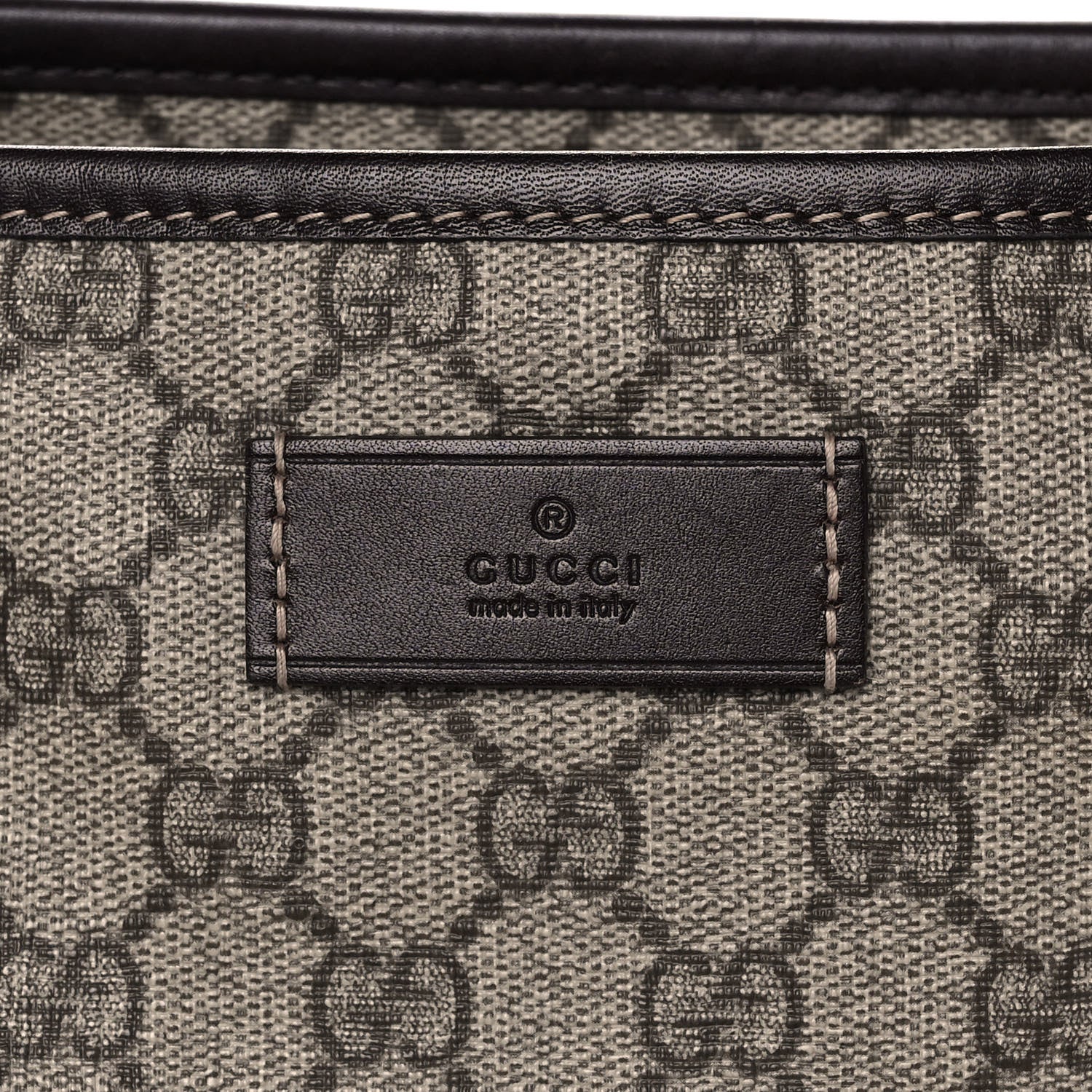 Gucci GG Plus Monogram Medium Zippered Shopping Tote Dark Brown 8 of 12