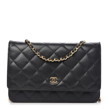 Chanel Caviar Quilted Wallet On Chain WOC Black 1 of 12