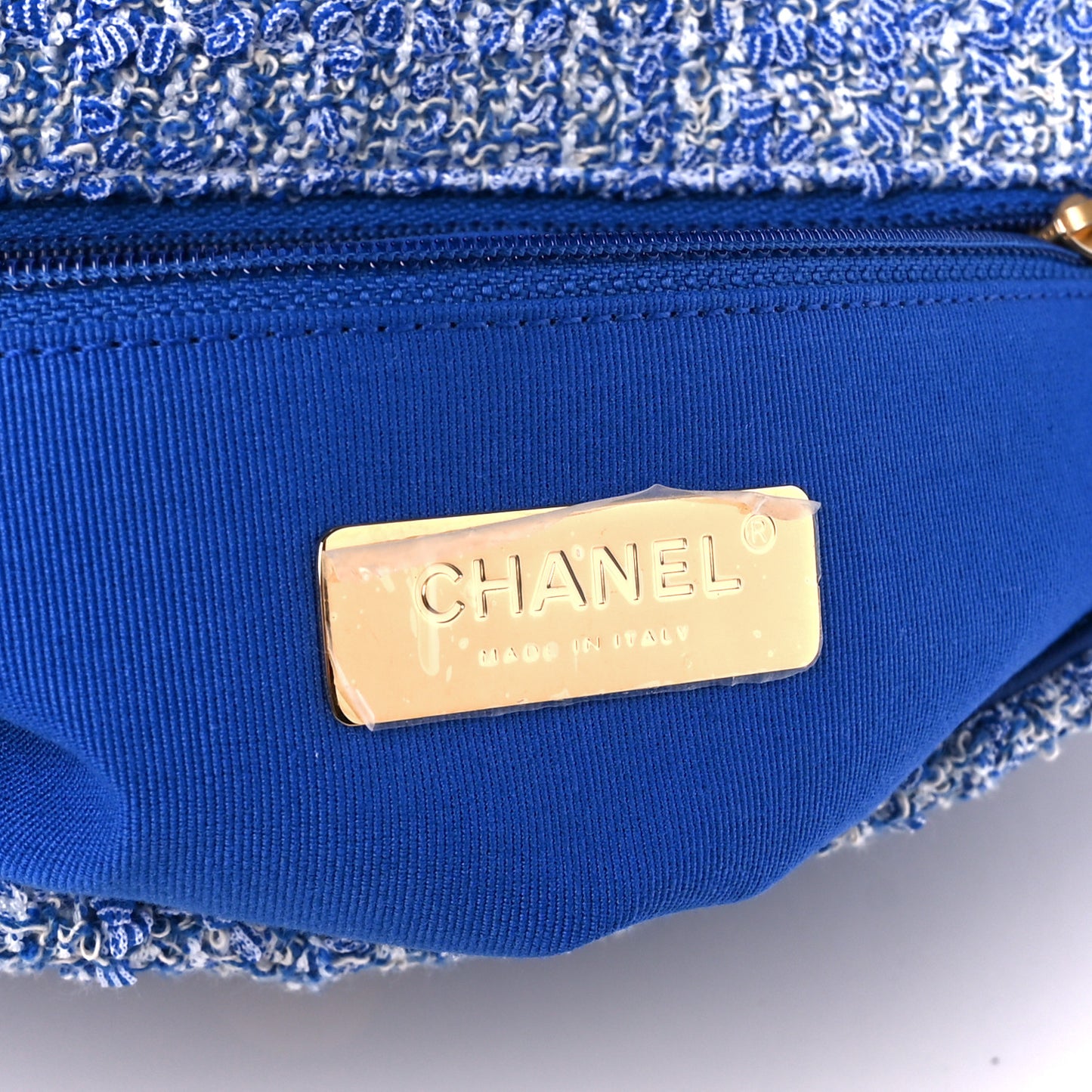 Tweed Quilted Medium Chanel 19 Flap Blue Multicolor