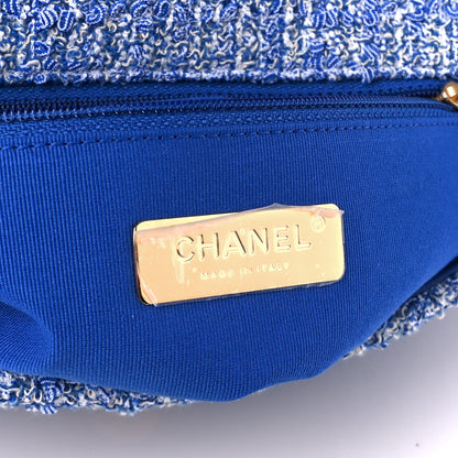 Chanel Tweed Quilted Medium Chanel 19 Flap Blue Multicolor 6 of 10