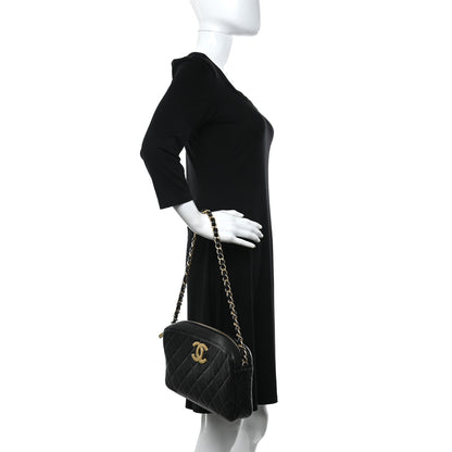 Chanel Caviar Quilted CC Camera Shoulder Bag Black 2 of 15