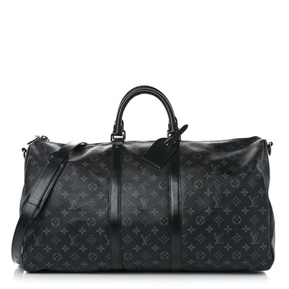 Louis Vuitton Monogram Eclipse Keepall Bandouliere 55 1 of 12