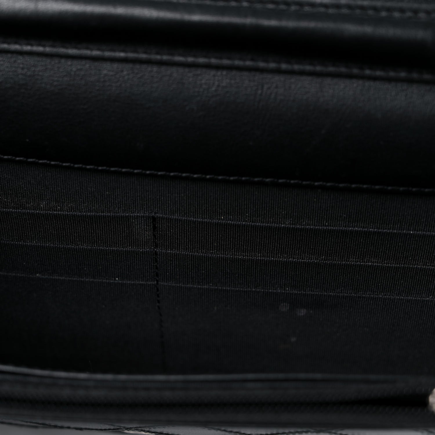 Chanel Lambskin Diamond Stitched Wallet On Chain WOC Black 13 of 23