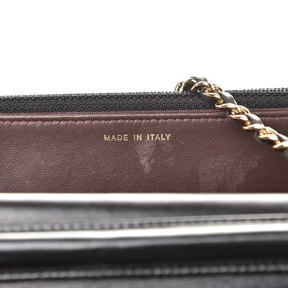 Chanel Lambskin Quilted Wallet On Chain WOC Black 7 of 16
