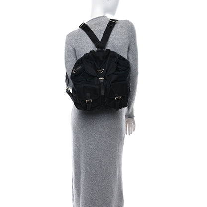 Prada Tessuto Nylon Saffiano Vela Backpack Black 2 of 11